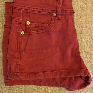 Pink/Red Denim Shorts (Cotton On Size 4)